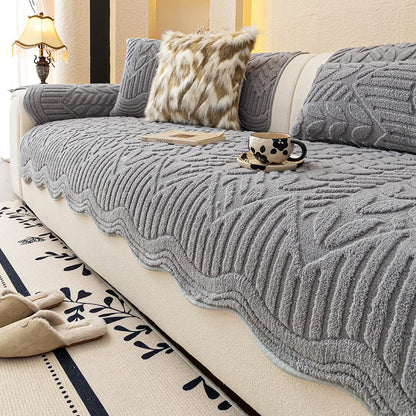 Anti-scratch Plush Couch Covers Non-slip