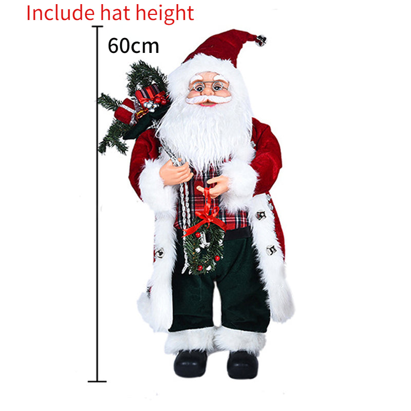Large Standing Santa Figurine Doll Home Decoration