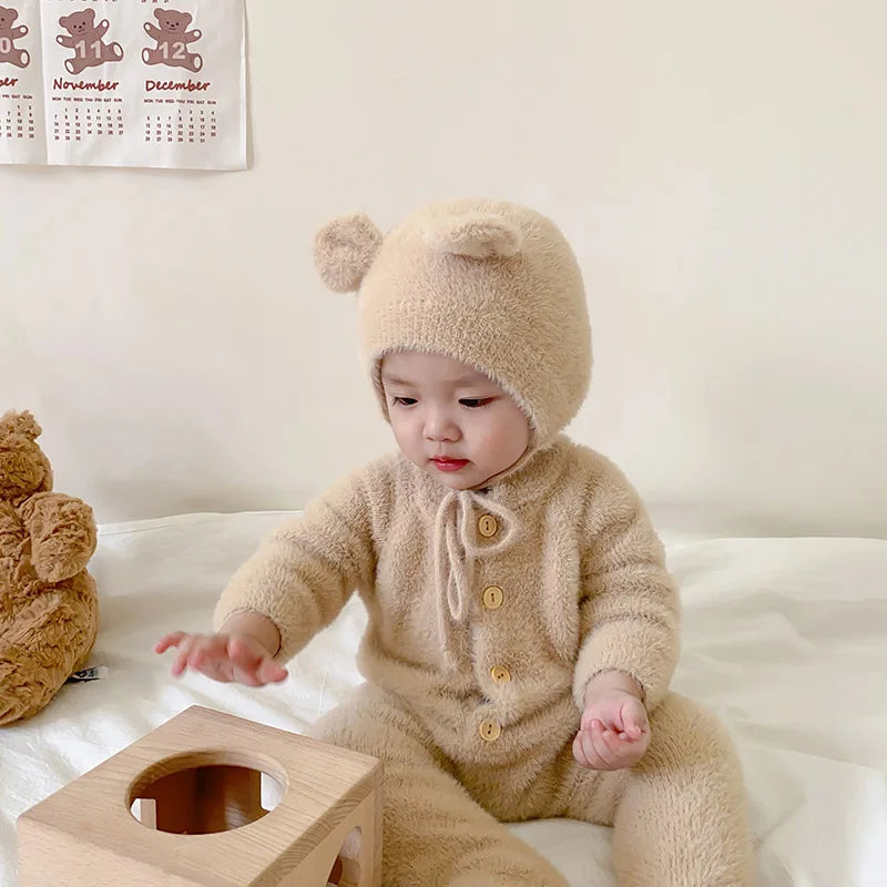 Baby Boy's/Girl's Jumpsuit Mink Velvet Cute Bear