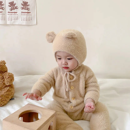 Baby Boy's/Girl's Jumpsuit Mink Velvet Cute Bear