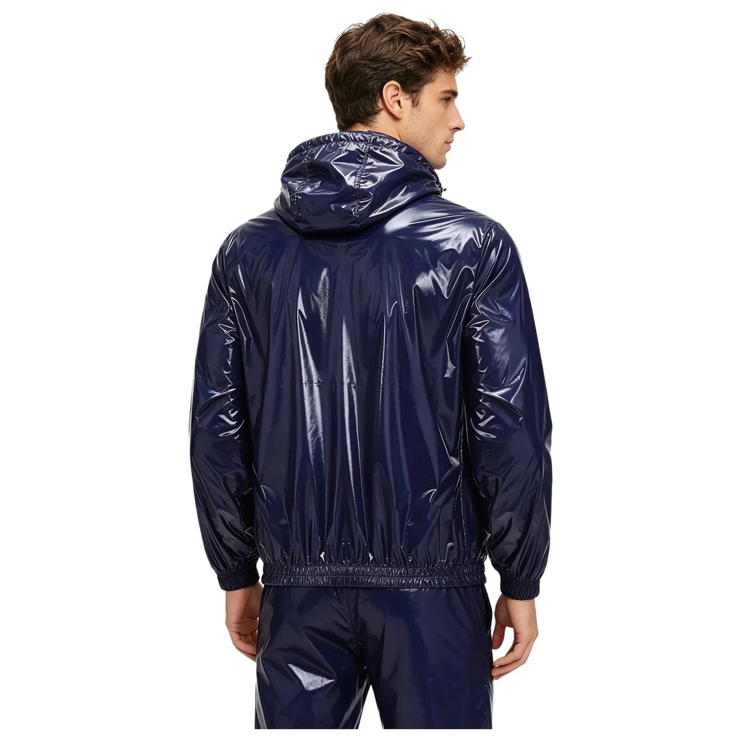 Mens Waterproof Hooded Breathable Raincoat