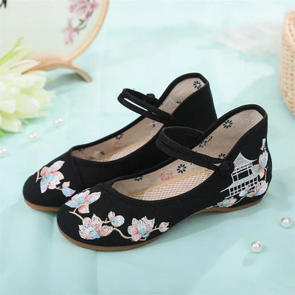 Women Casual Zapatos Vintage Cloth Single Shoes