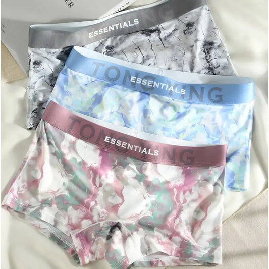 3pcs Women's Sports Boxers Shorts Ice Silk