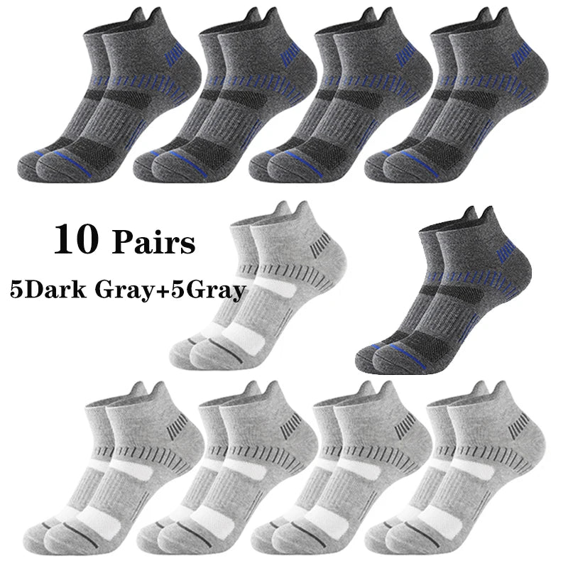 10 Pairs Men Ankle Athletic Socks