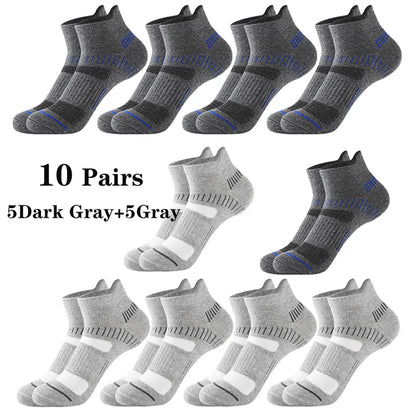 10 Pairs Men Ankle Athletic Socks