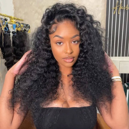 3 in 1 Afro Kinky Curly Flip Over Half Wigs