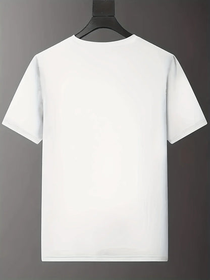 Men's Calvin Pattern Casual Round Neck T shirt