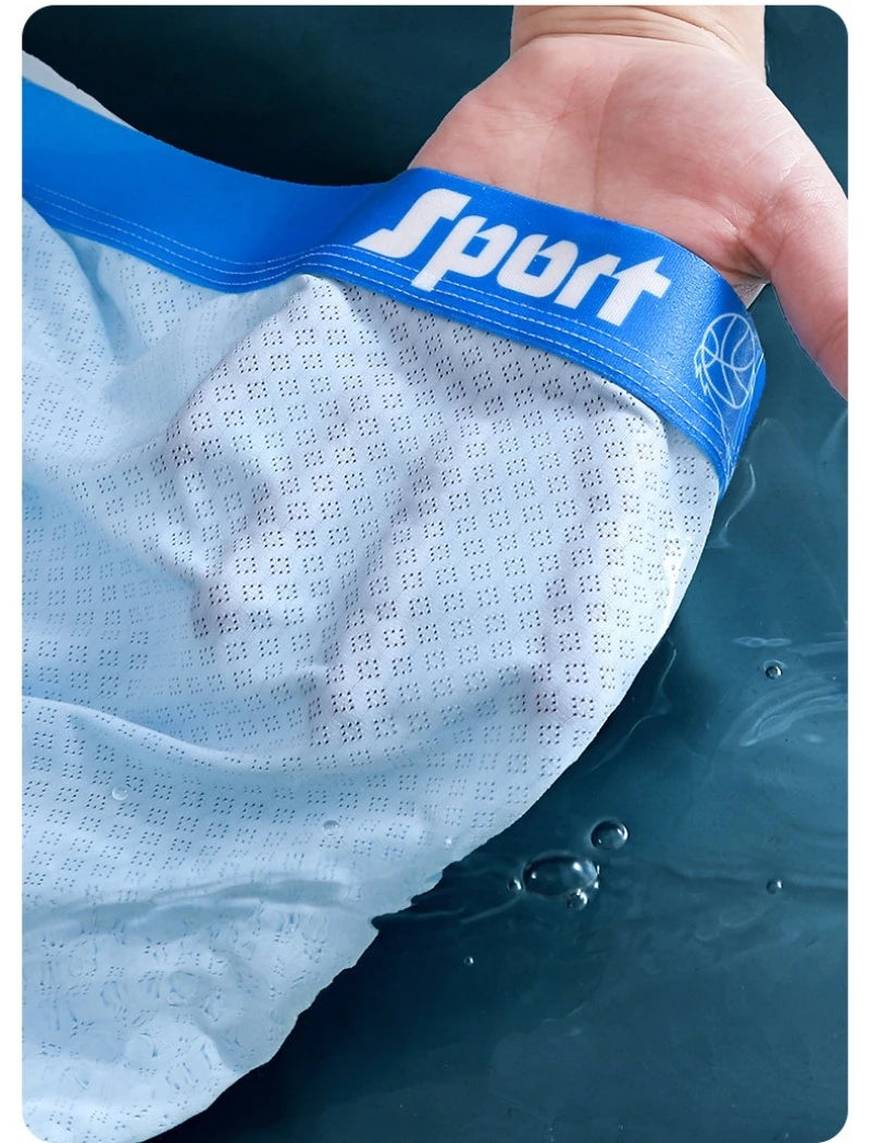 4PCS Teens Boys Mesh Breathable Comfort Antibacterial Underwear