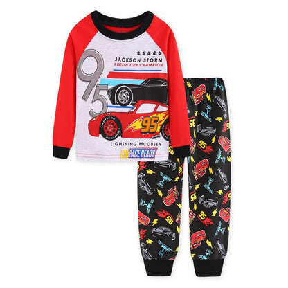 2 Pcs Boys 95 Cars McQueen Cartoon Sleepwear