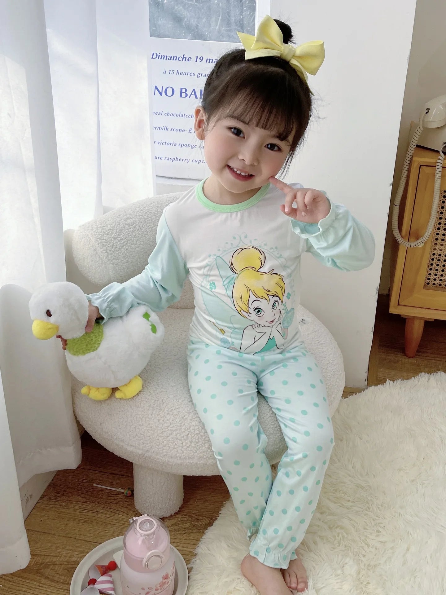 2 Pcs Girls Rapunzel Sleepwear Cartoon Pajamas