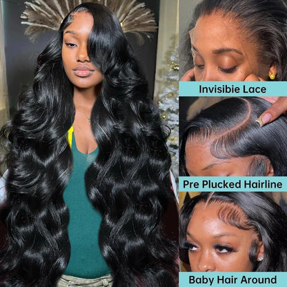 Body Wave Lace Front Wigs Human Hair Glueless
