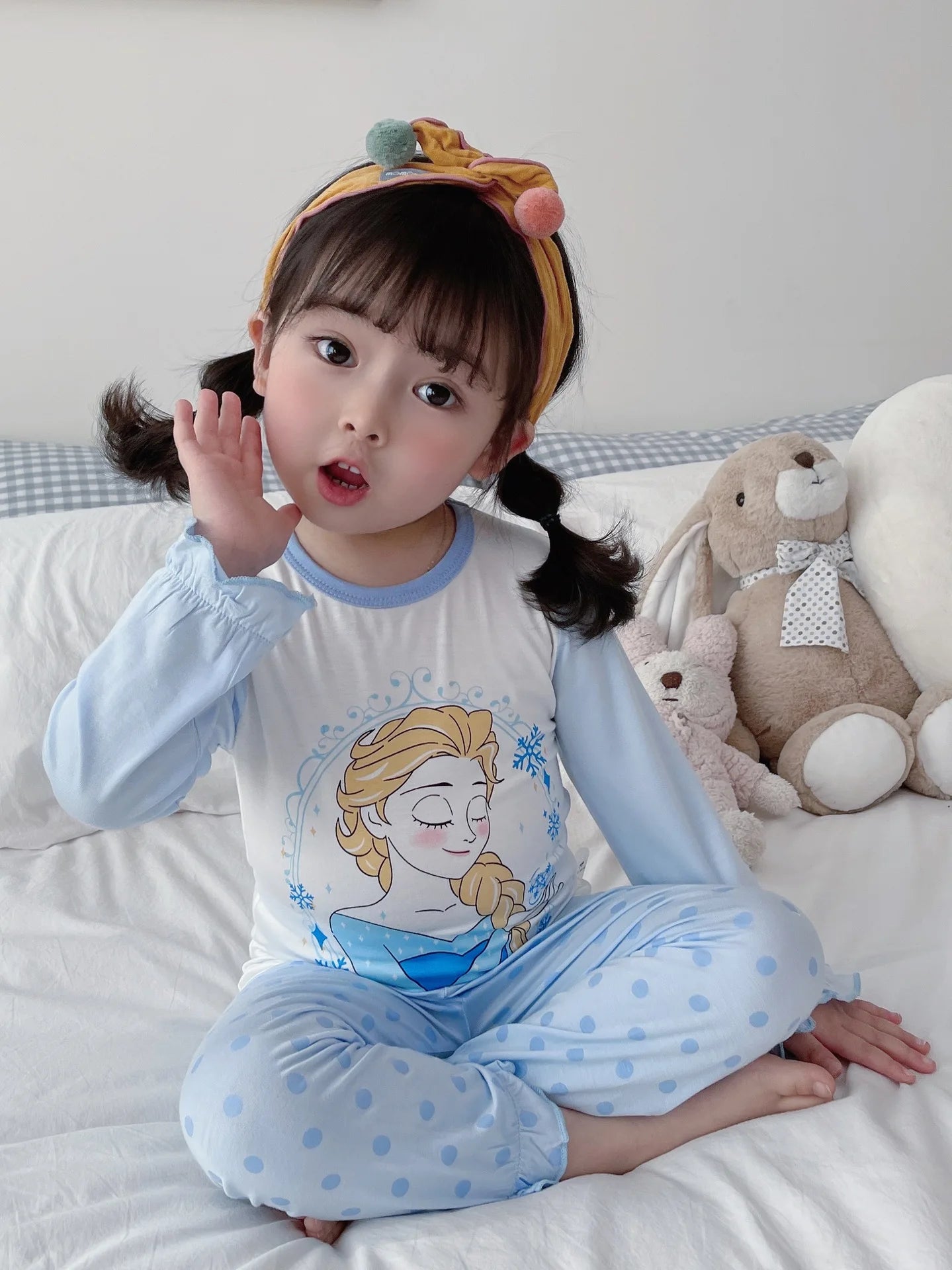 2 Pcs Girls Rapunzel Sleepwear Cartoon Pajamas