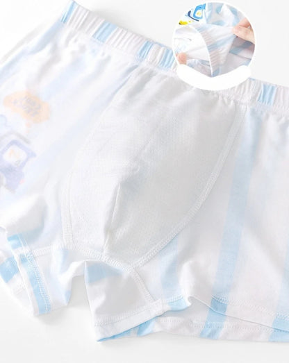4PCS Boys Comfort  Antibacterial Underwear Cool Breathable