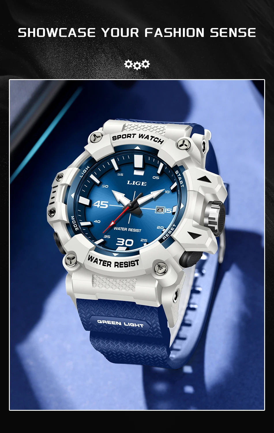 Male Fashion Sport Waterproof Quartz Wristwatches