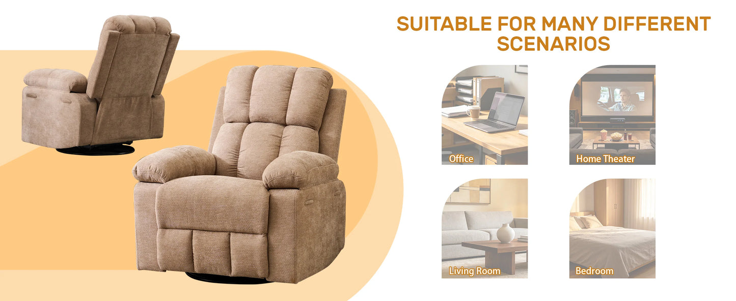 Rocking Recliner Chair, Modern Glider Recliner