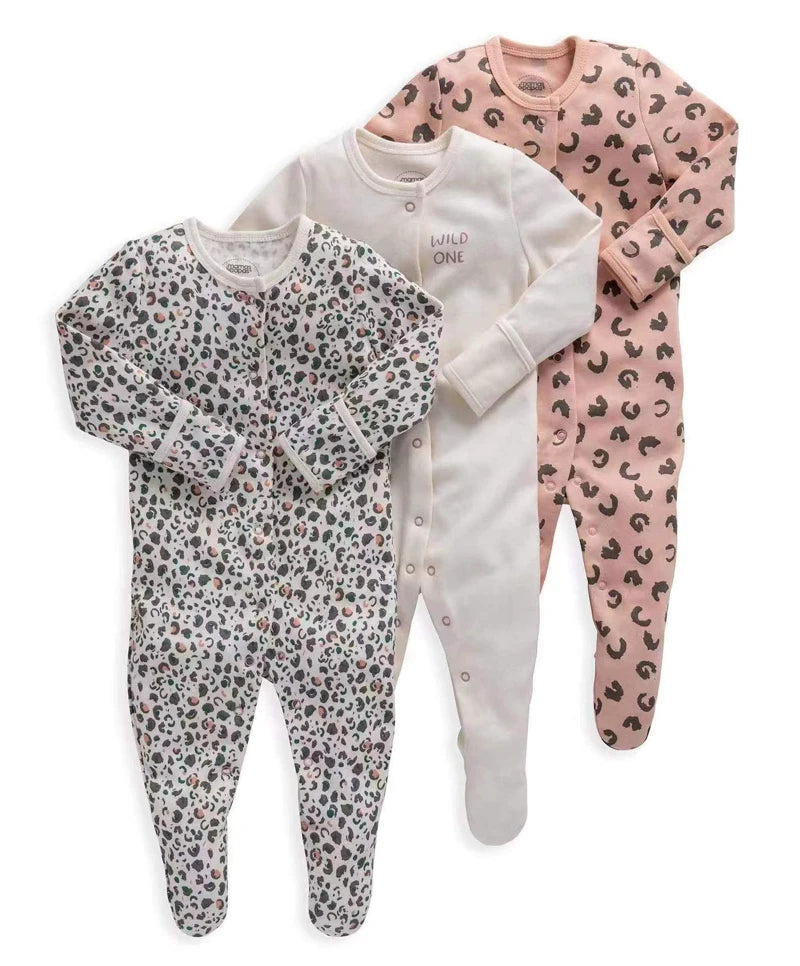 100% Cotton 3 Pcs Boys/Girls Romper Pajamas Jumpsuit