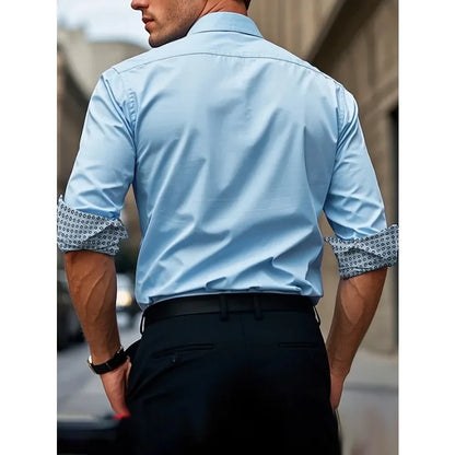 Men's Fashion Long Sleeve Dress Casual Shirts
