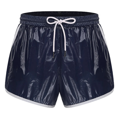 Mens Drawstring Waterpoof Swimming Trunks With Pockets