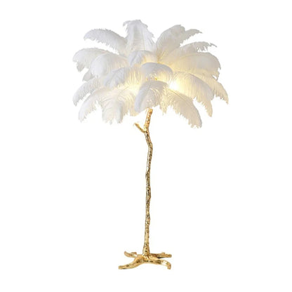 Luxury Feather Floor Standing Lamp Mood Light
