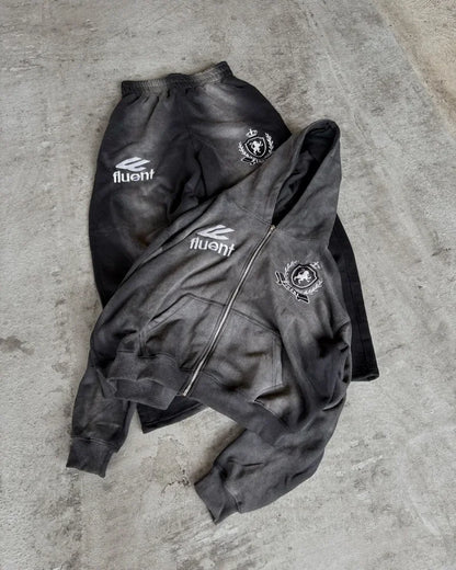Embroidery Zipper Hoodie Street Fashion Goth Men/Women