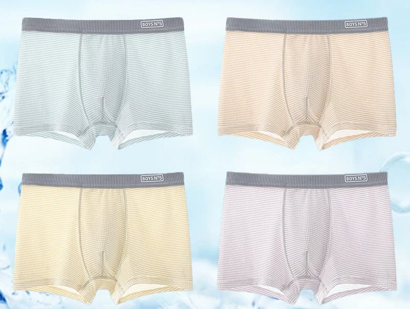 4PCS Teen Boys Mesh Breathable Underwear