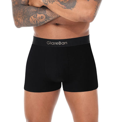 5piece Black Luxury Brand Cotton Boxer Men Underwear