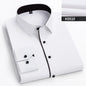 double collor Full shirts for men plus size