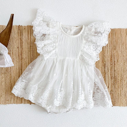 Infant Baby Girls Embroider Sleeveless Rompers