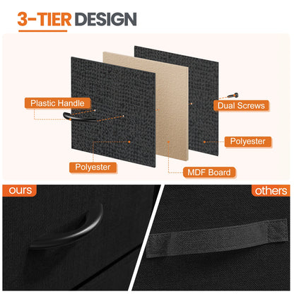 Table Storage Closet Chest Display 2 Fabric Drawers