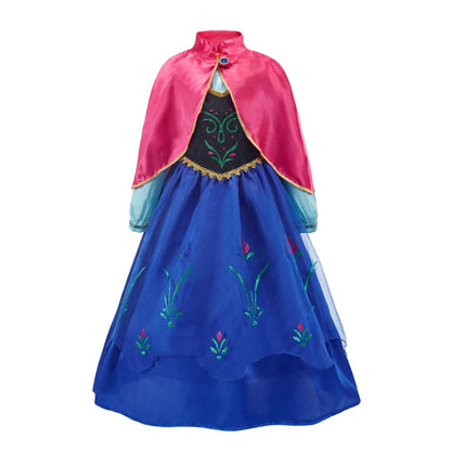 Girls Elsa Anna Dress Princess Carnival Jasmine Rapunzel