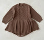Baby Girls Knitting Romper Red Fashion