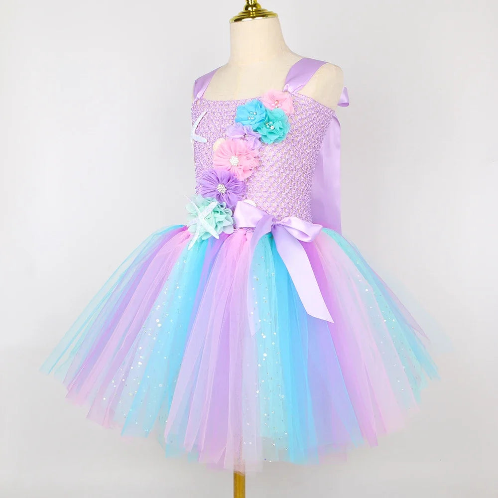 Princess Mermaid Tutu Dresses Costume for Kids