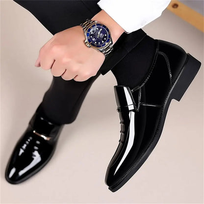 Mens Dress Shoes Formal Business High Gloss
