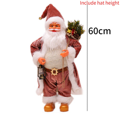 Large Standing Santa Figurine Doll Home Decoration