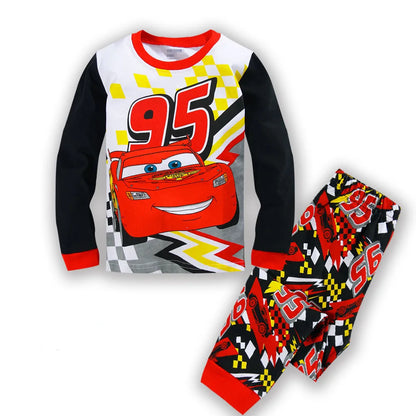 2 Pcs Boys 95 Cars McQueen Cartoon Sleepwear