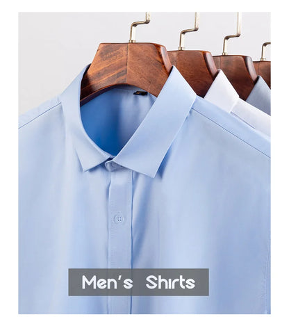 double collor Full shirts for men plus size