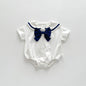 Baby Girls Rompers Sailor Collar Bodysuits