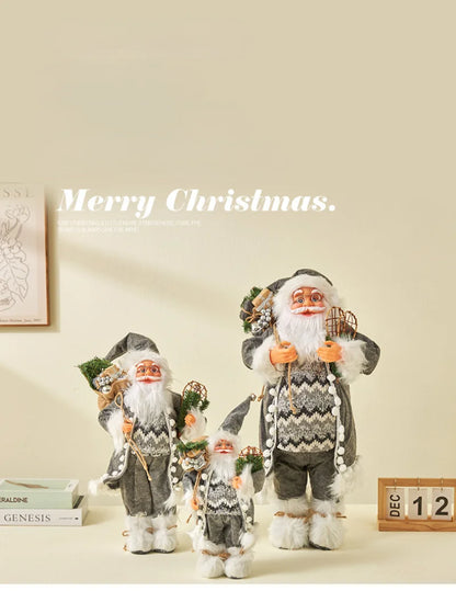 Large Standing Santa Figurine Doll Home Decoration