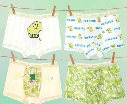 4PCS Boys Cute Mesh Breathable Comfort Underwear