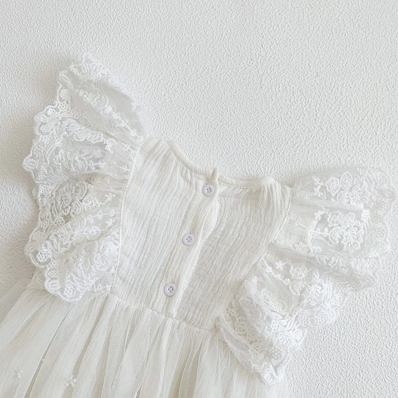 Infant Baby Girls Embroider Sleeveless Rompers