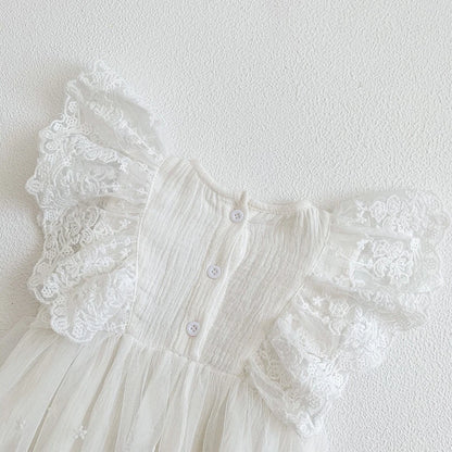 Infant Baby Girls Embroider Sleeveless Rompers