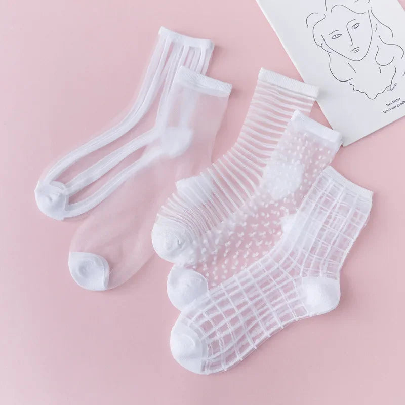 5 Pairs Women's Lace Ankle Sock