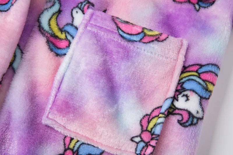 Boys/Girls Winter Colorful Bathrobe Sleepwear Loungewear