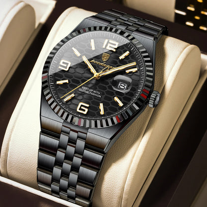 POEDAGAR High Quality Men Waterproof Luminous  Watch