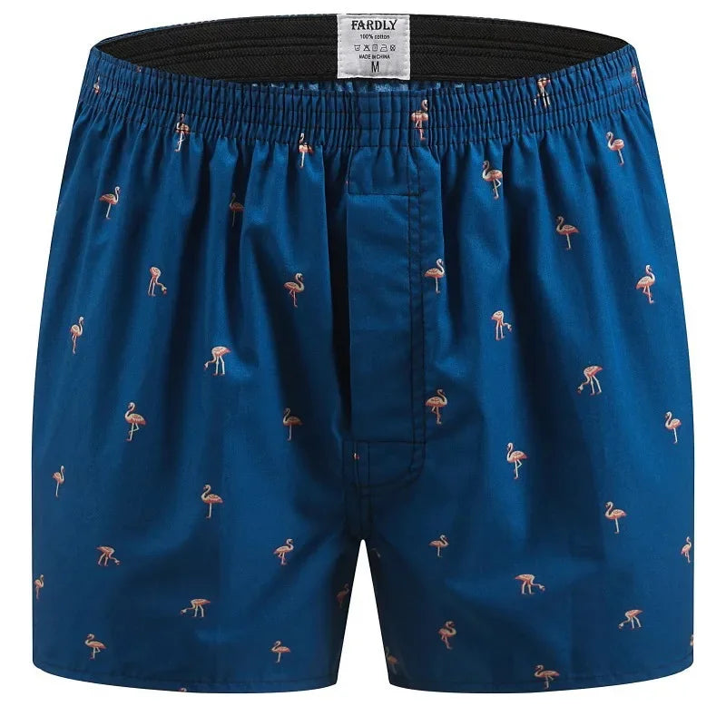 1PC 100% Cotton Men's Loose Boxer Briefs Underwear