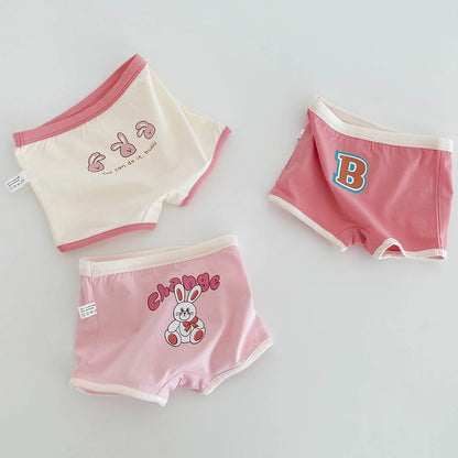 3PCS Young Girls/Boys Cute Cotton Briefs Boxers Underwear
