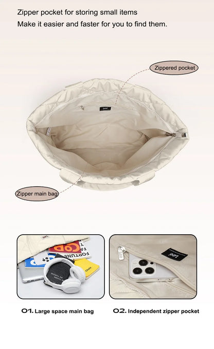 LEE Large Soft Puffer Bag Women Down-filled