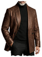 Crocodile Pattern Leather Blazer, Tuxedo Jacket
