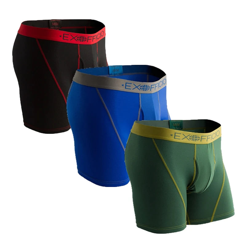 3Pack Exofficio Mens Underwear Boxer Brief  Mesh