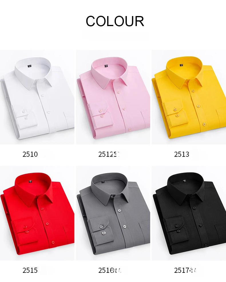 double collor Full shirts for men plus size